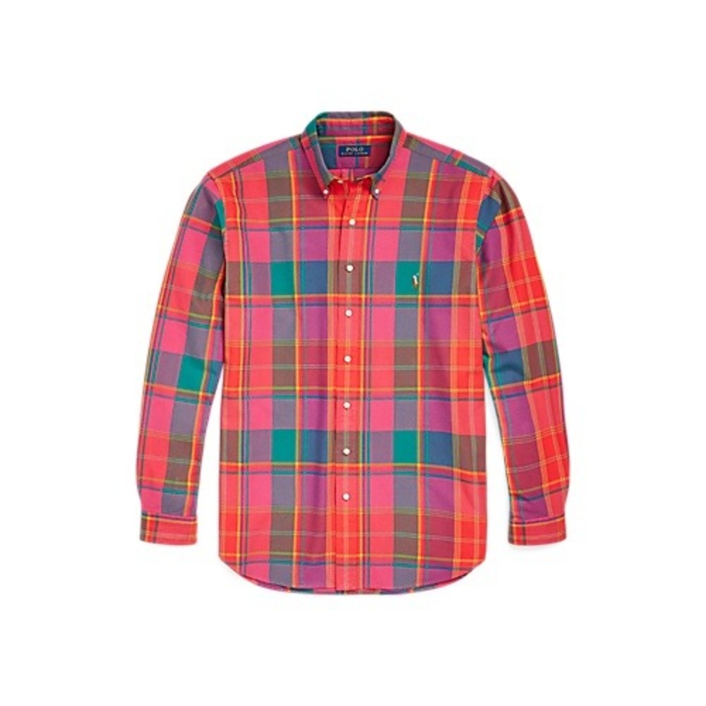Ralph Lauren Classic Fit Plaid Oxford Button Down Shirt Large Tall